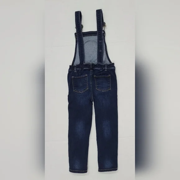 GAP Toddler Denim Overalls with Fleece Penguin Patch & Adjustable Straps 4yr - Picture 5 of 16
